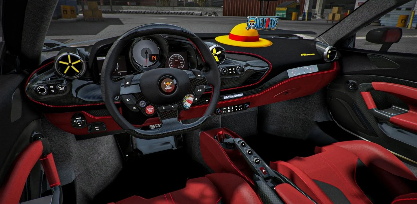 Ferrari F8 Spider Novitec Widebody Luffy Gear 5 [Auto-roof][30+ Tuning Parts] | Port Baek