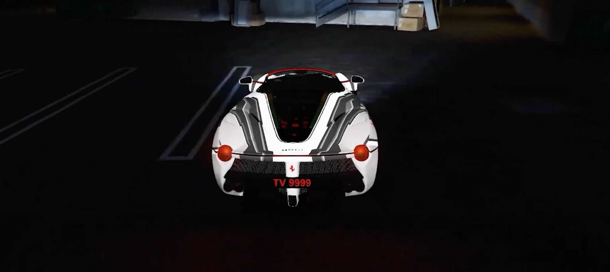Ferrari Glowing | 3D animation | Light Animation| Neo Design | Performance Build