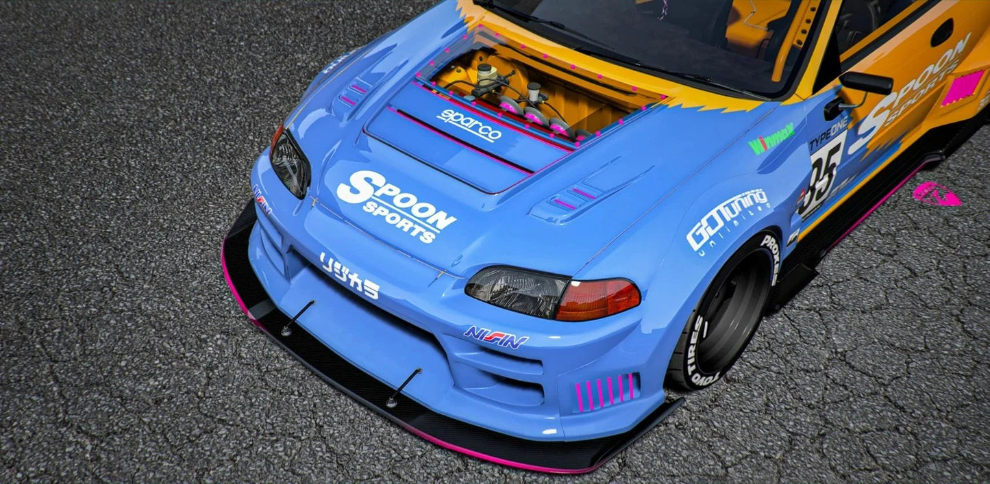 Honda Civic EG6 Spoon [90+ Tuning Parts] [Dinamic Lights] | Port Baek