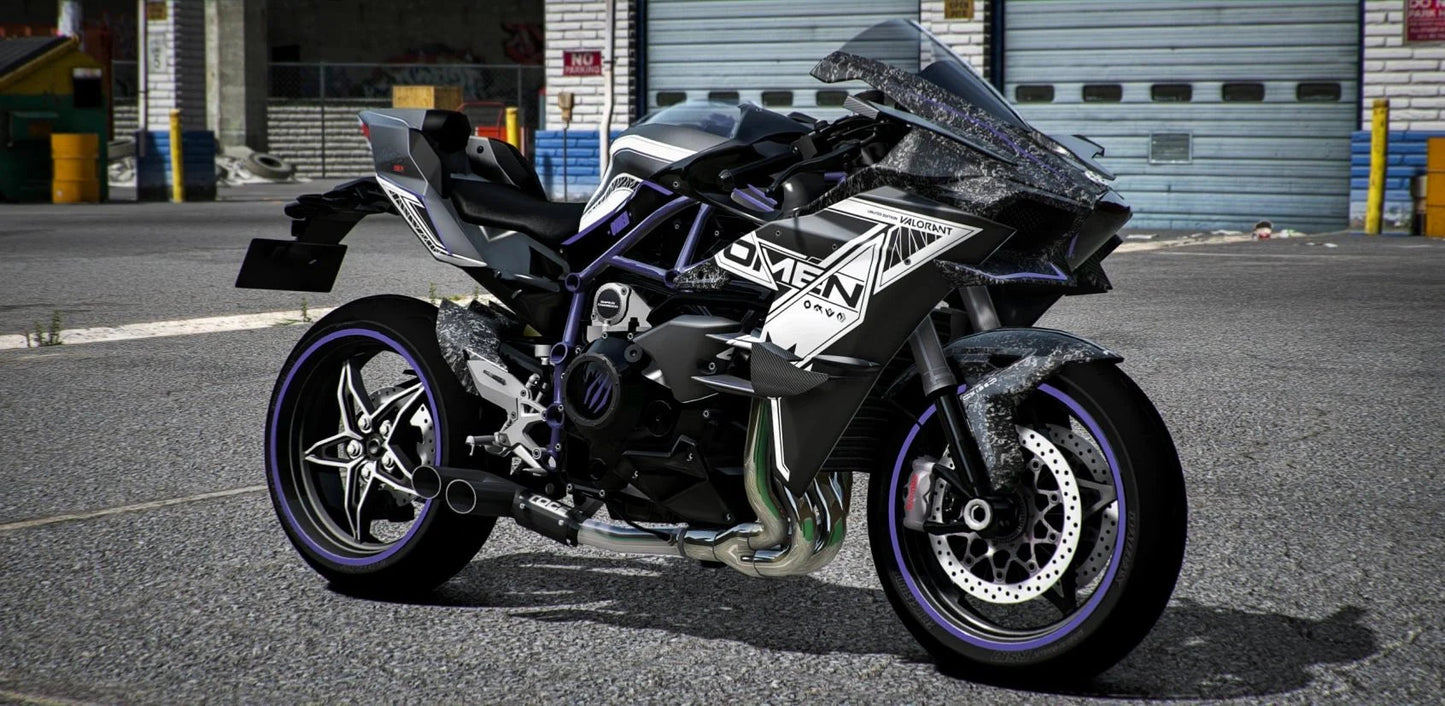 Kawasaki H2R Valorant: Omen Forged Carbon | Port Baek