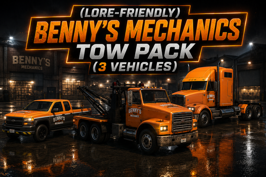(Lore-Friendly) Benny's Mechanics Tow Pack (3 Vechicles)