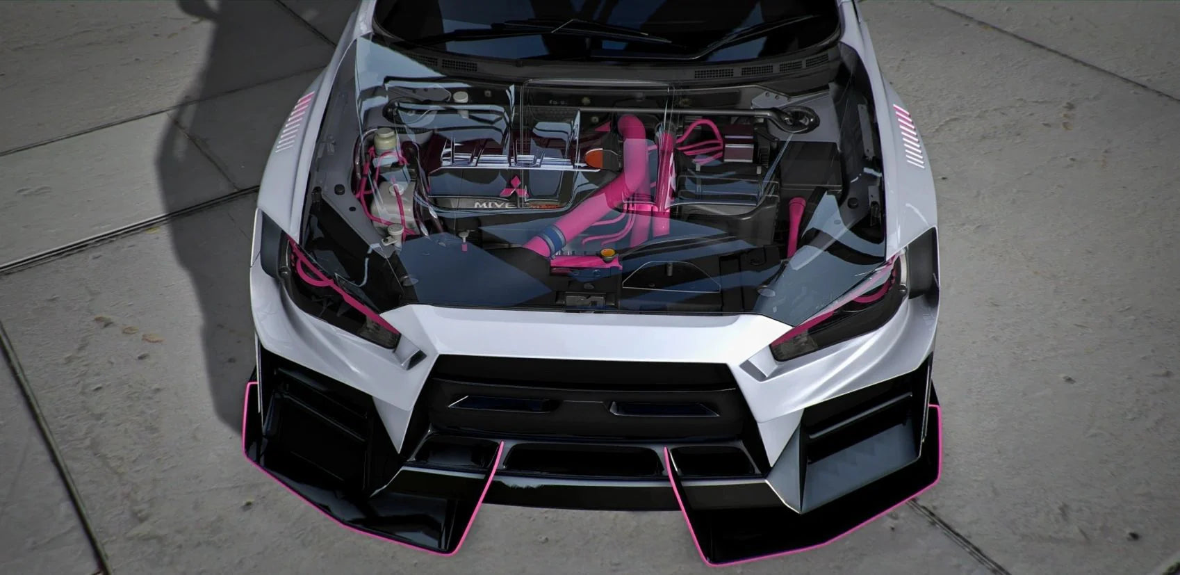 (Unbranded) Mitsubishi Lancer Evolution X FR-400 Pinky | DEFz Customs