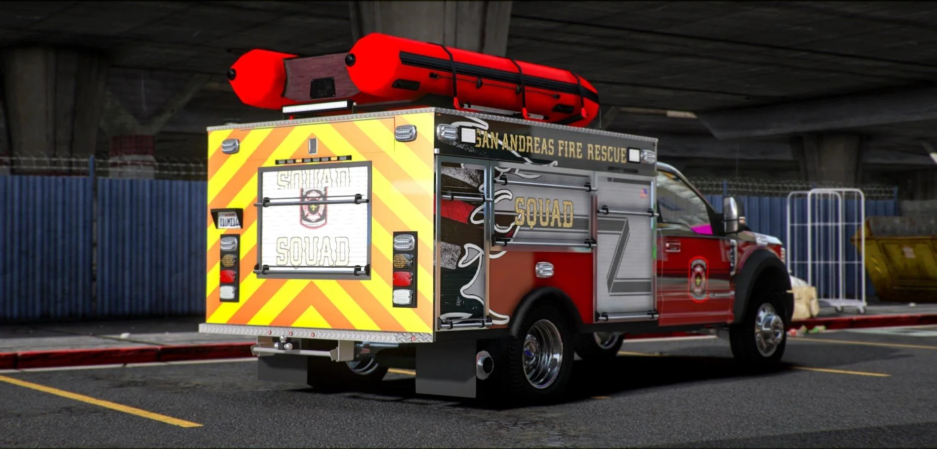 [Non ELS] Ford F450 Fire Rescue Squad with Boat | Fleet
