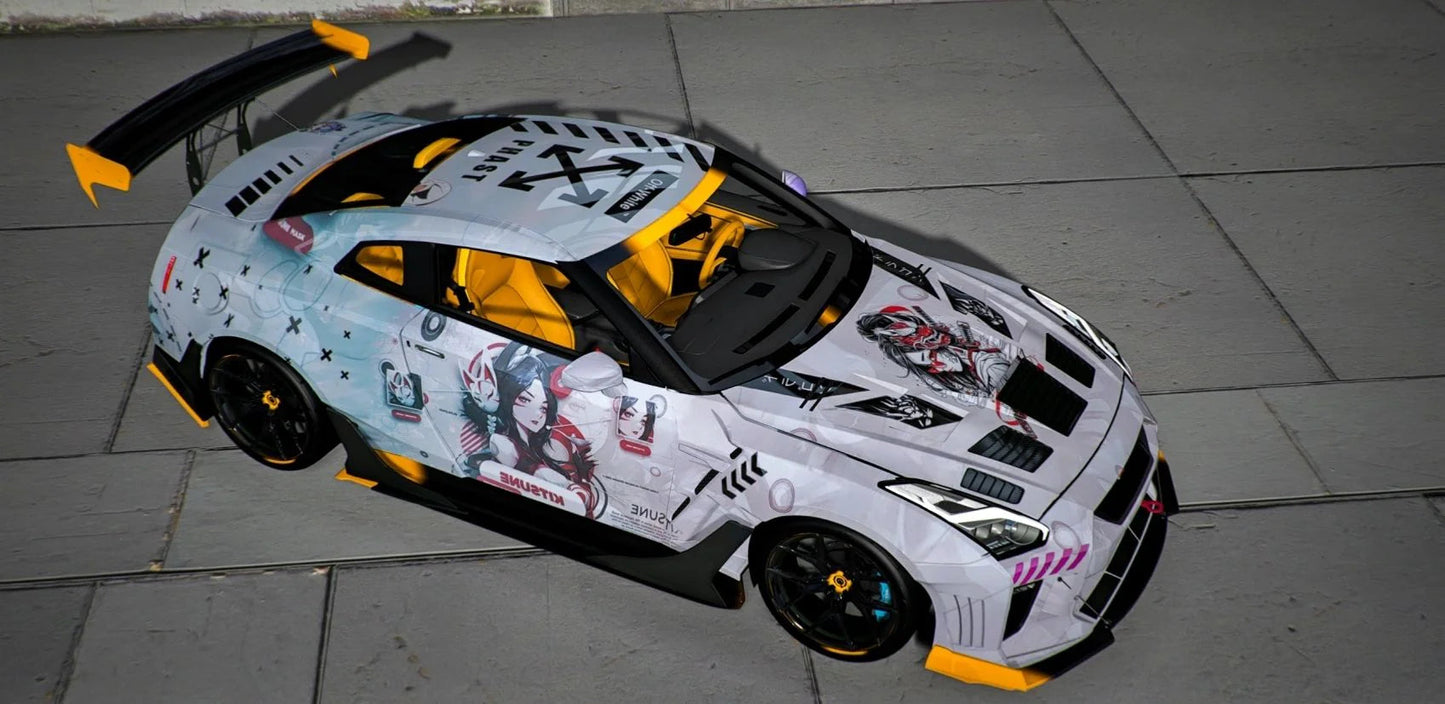 NISSAN GT-R R35 Kream [Dinamic RGB Lights] | Kick Store