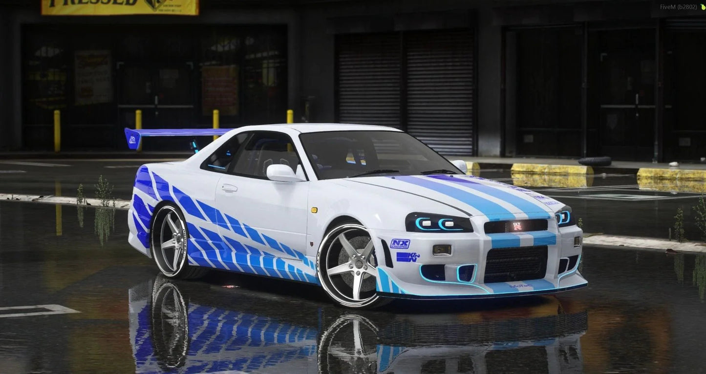 Nissan Skyline GTR R34 Paul Walker [250+ Tuning Parts] | Port Baek