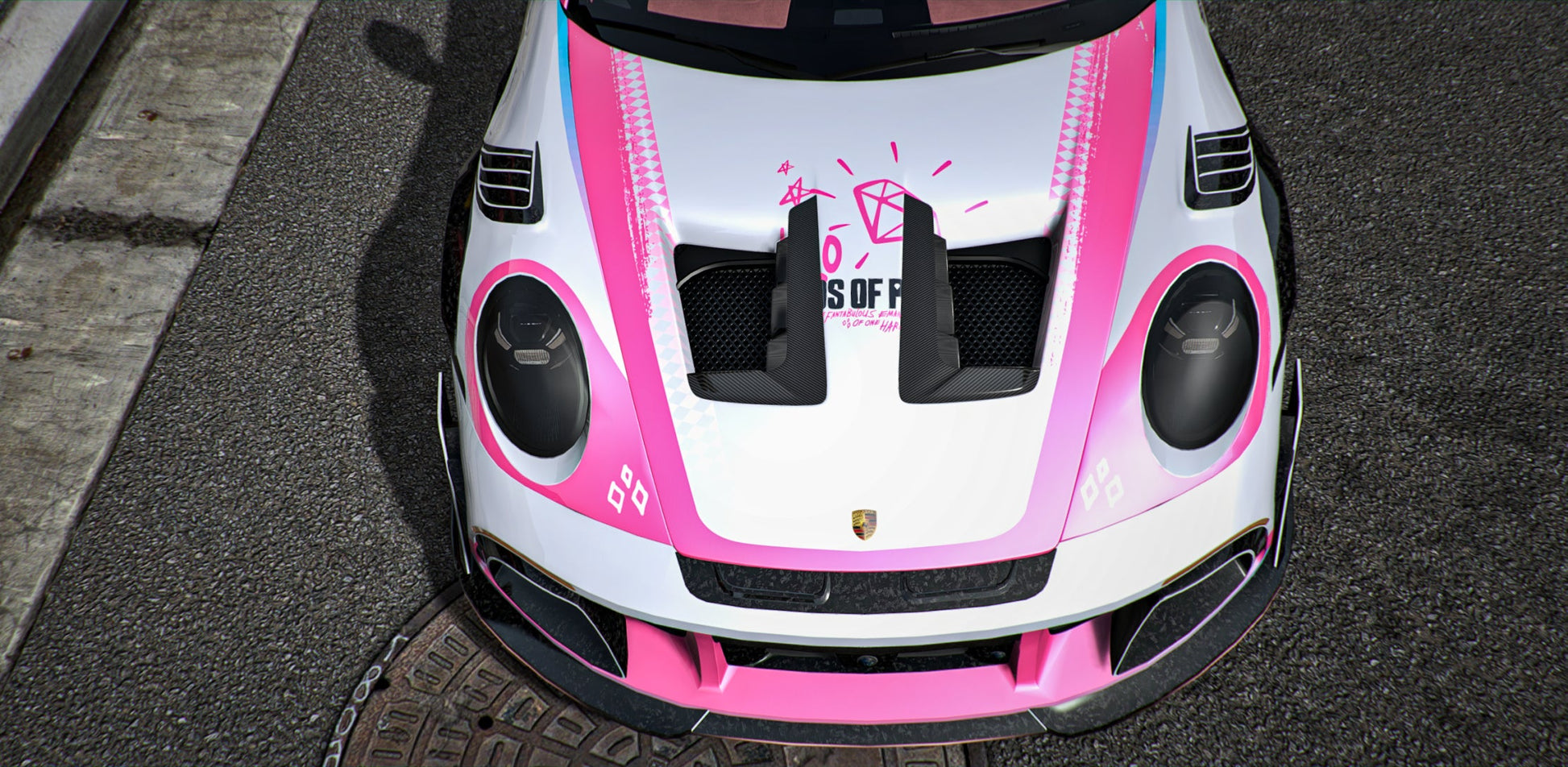 Porsche 911 Evo Mansory Harley Quinn [48+ Tuning Parts] [Dinamic Lights] | Port Baek