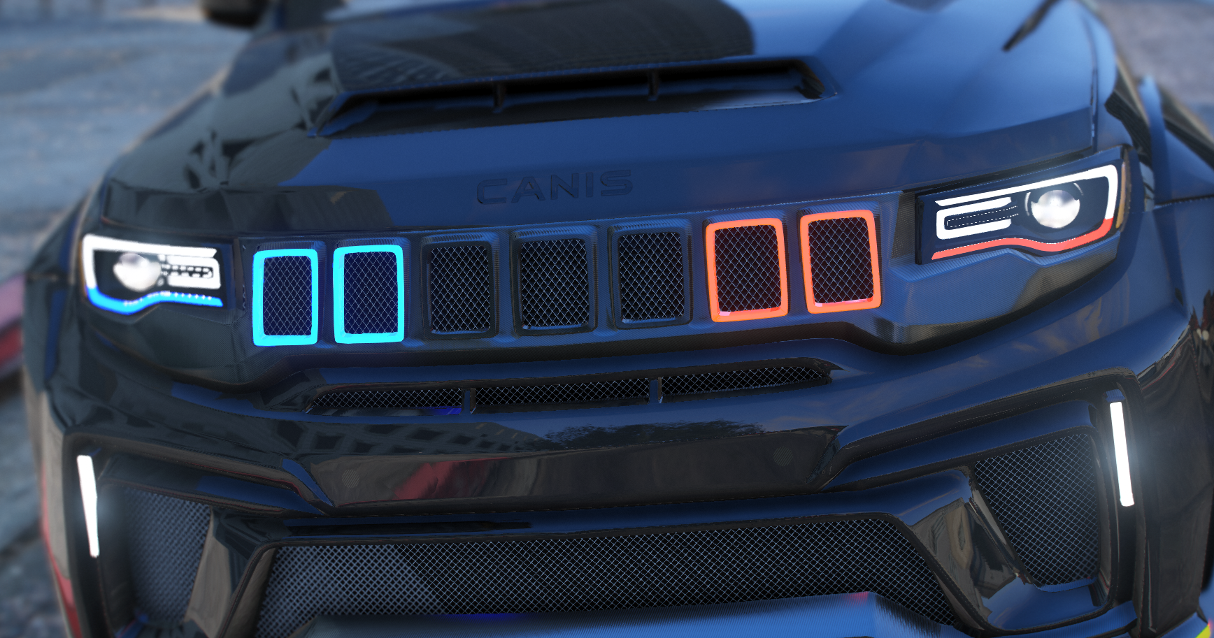 (Rebranded) Jeep Demon Hawk Police Modern Lights