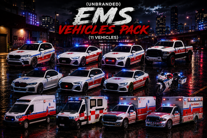 (Unbranded) EMS Vehicles Pack (11 Vehicles)
