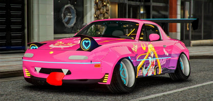 Mazda Miata MX 5 Sailor Moon Livery & Animated Lights | GamerÂ´s Cafe