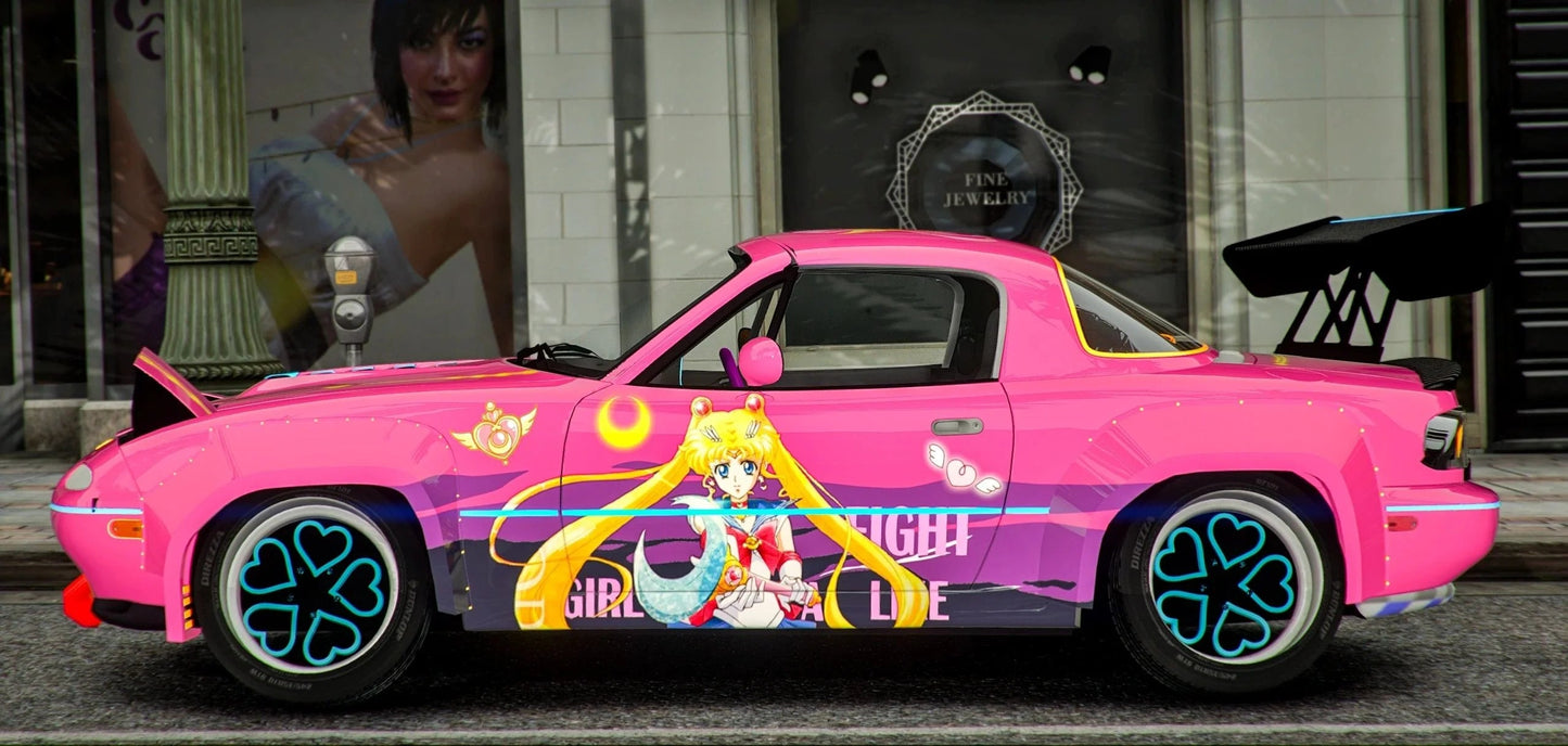 Mazda Miata MX 5 Sailor Moon Livery & Animated Lights