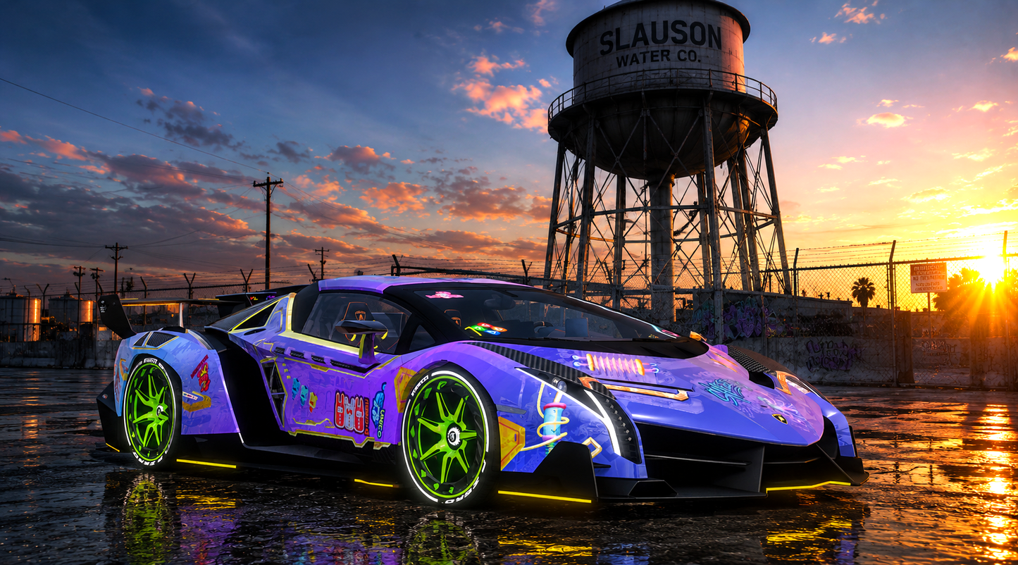 Lamborghini Veneno AORUS PC [Dinamic RGB Lights]