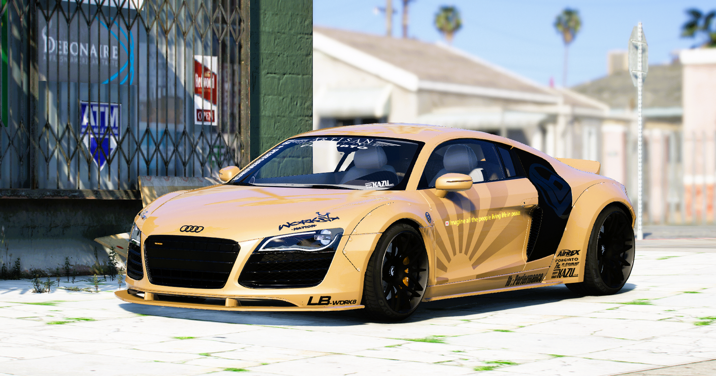 Audi R8 V10 Liberty Walk Stealth Edition | Rxebite