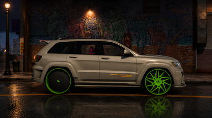 Cj on 32s Tiff Blu Trackhawk On Spinning Forgiatos