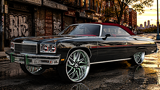 Drop Top 1975 Chevrolet Caprice Classic Convertible GF Wheels (Bulletproof)